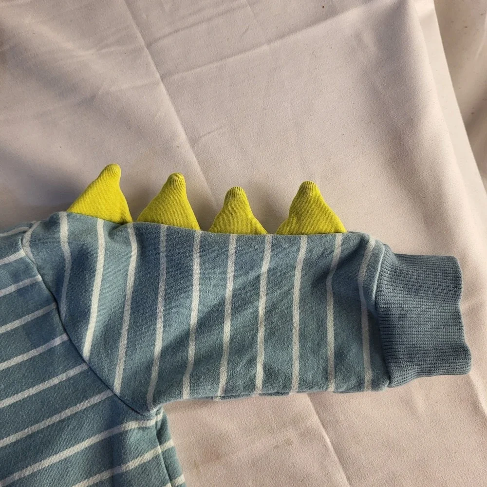 Tommy Bahama 3-6 Months Infant Dinosaur Hoodie Green Yellow Jacket Zip